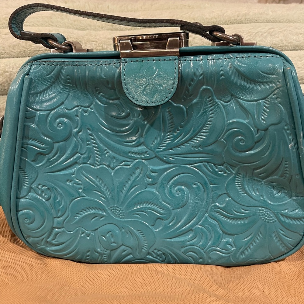 Patricia Nash Teal Hand Tooled Leather Bag-all reasonable offers considered - Picture 2 of 9
